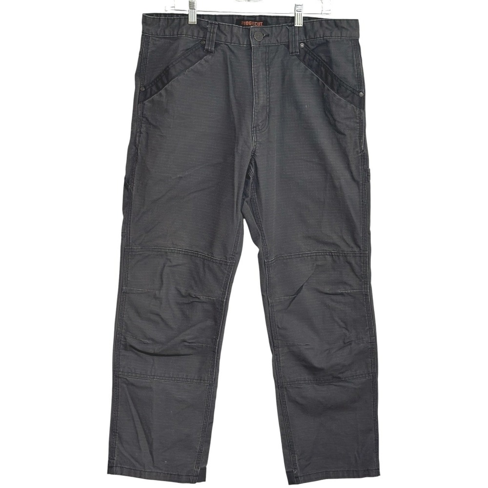 Ridgecut Work Pants Mens Charcoal Grey Ripstop Articulated Knee Utility 36x30